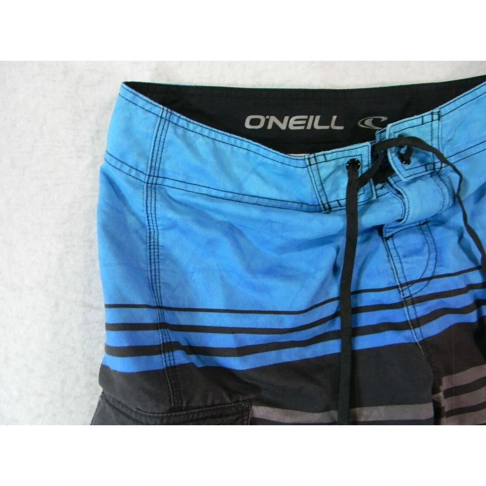 O'Neill Board Shorts Swim Trunks Mens 29 x 11 Blue Microfiber Cargo Pocket